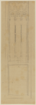 216930 Afbeelding van het ontwerp voor een koorhek in gotische stijl in de Jacobikerk te Utrecht.